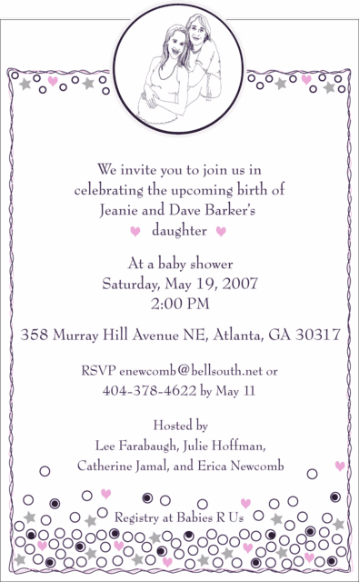 [Image: Invitation to Baby Shower] 