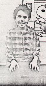 [Photo: Shawn Madsen, 4th Grade Portrait, Faded B&W]