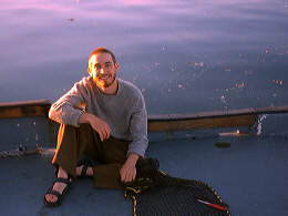 Dave sitting on deck